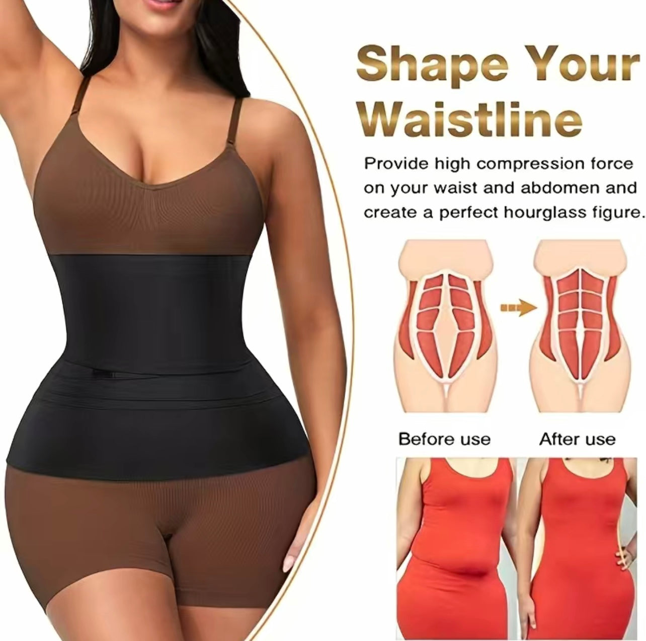 Custom Body Shaper Belt Bandage Tummy Waist Trainer Slimming Wrap